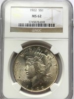 1922 S$1 MS62