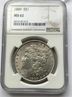 1889 S$1 MS62