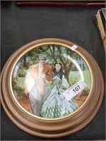 Gone With The Wind plate in frame.