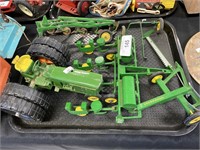 Vintage John Deere tractor & implements.