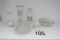 25th Anniversary Set & Glass Candy Dishes