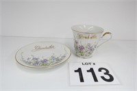 Grandmother Teacup & Saucer Set - Porcelain
