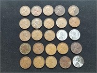 Assorted Wheat Pennies & 1943 Steel Cents 1 Lot