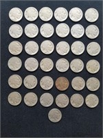 37 Assorted Buffalo Nickels 1 Lot