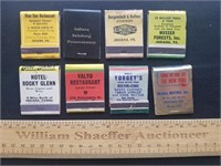 8 Indiana Pa Vintage Matchbooks