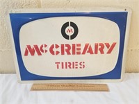 McCreary Tires Vintage Metal Sign 12 x 18"