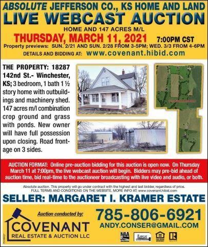 WINCHESTER, KS ABSOLUTE REAL ESTATE WEBCAST AUCTION