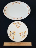 Hall Jewel Tea Platter & Hot Plate 1 Lot