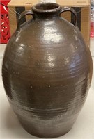 UNSIGNED LARGE 5 GALLON DOUBLE HANDLE POTTERY JUG
