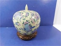 Vintage Chinese Melon Jar with Base