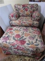 Oversized Fabric Chair with Ottoman--This End Up