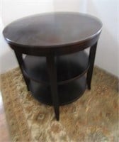 Small Round Table with Two Shelves--27" Diameter,