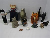 Cat Figurine Lot of 10