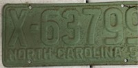 1955 NC LICENSE PLATE TAG NEEDS WORK WILL SHIP