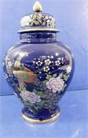 Vintage Japanese Ginger Jar Cobalt Blue
