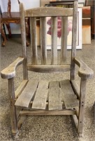 LARGE WOODEN ROCKING CHAIR 29" X 26" X 44" NO SHIP
