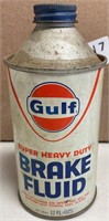 GULF VINTAGE SUPER HEAVY DUTY BRAKE FLUID WILL SHP