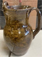 6" TEAGUE POTTERY ICE PITCHER LOOKS CATAWBA VALLEY