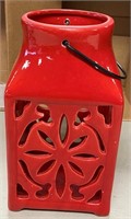 11" RED CANDLE LANTERN FROM KOHL'S WILL SHIP