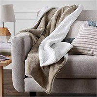 AmazonBasics Soft Micromink Sherpa Blanket T