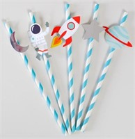 New- Blast Off to Outer Space - Paper Straw D