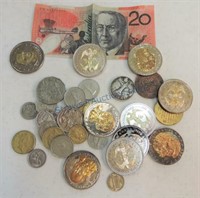 Lot of foreign coins & currency and