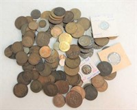 Large lot of foreign coins
