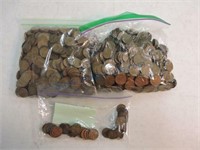 Bag of 1042 Lincoln wheat cents