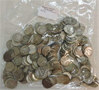 Bag of 253 silver dimes