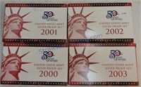 2000-2003 US silver proof set