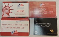 2008-2011 US silver proof set