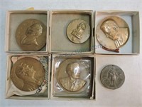 Lot of 6 large medals