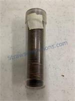 Roll of 50 Indian cents, most with good color