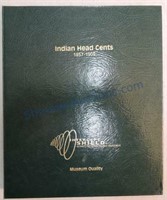 Indian Head cent album, 1857-1909, 42 coins,