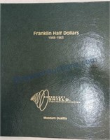 BU Franklin half album 1948-63, 39 coins