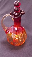 Vintage amberina 6 3/4" cruet