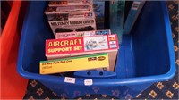 Container of 15 plastic model kits including 10