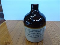 1 Pint brown top advertising jug, Klein & Pauntz,