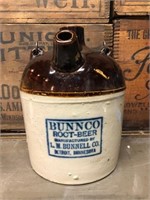 1 Gallon Bunnco Root Beer monkey jug, LM Bunnell