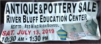 2019 Pottery sale banner, 3' x 6'