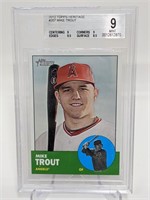 2012 Topps Heritage Mike Trout Beckett Mint 9 RC