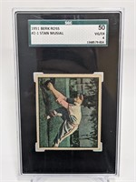 1951 Berk Ross Stan Musial SGC VG-EX 50 #2-1