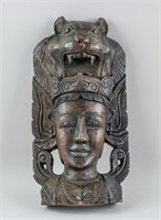 Southeastern Asian Wood Carved Woman Decoration