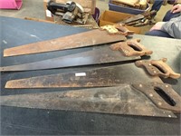 Lot of 4 Old Hand Saws