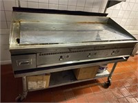 Keating Miraclean 60" Gas Griddle On Porta Stand