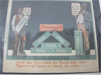 1930's Amos & Andy Pepsodent Advertisement Cards