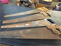 Lot of 4 Old Hand Saws