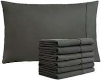 Set of 12 Dark Grey Pillow Cases