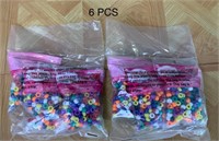 6 Pouches of Rainbow Beads