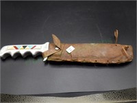 Southwest Native American bowie knife w/sheath